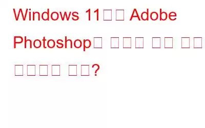 Windows 11에서 Adobe Photoshop이 열리지 않는 문제를 해결하는 방법?