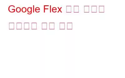 Google Flex 우리 모두가 기다려온 운영 체제