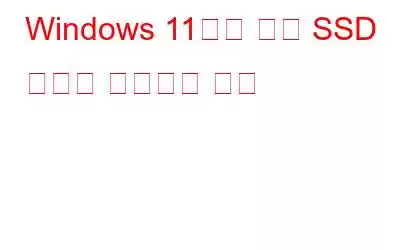 Windows 11에서 느린 SSD 성능을 수정하는 방법