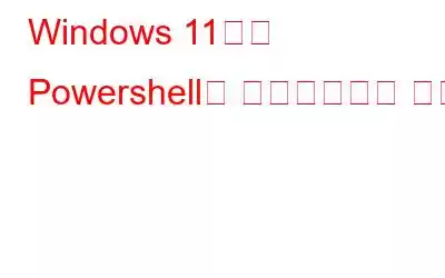 Windows 11에서 Powershell을 업데이트하는 방법