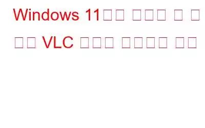 Windows 11에서 입력을 열 수 없는 VLC 오류를 수정하는 방법