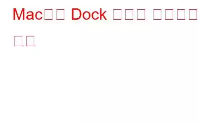 Mac에서 Dock 크기를 조정하는 방법