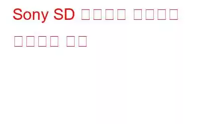 Sony SD 카드에서 데이터를 복구하는 방법