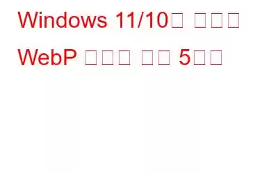 Windows 11/10용 최고의 WebP 이미지 뷰어 5가지