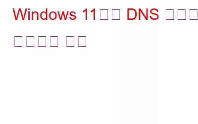 Windows 11에서 DNS 서버를 변경하는 방법